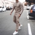 thumbnail image 1 of CEHVOM 2021 Spring And Autumn Long-sleeved Casual Suit Two-piece Men's Trend Multicolor, 1 of 4