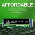 thumbnail image 2 of Seagate BarraCuda Q5 2TB Internal SSD - M.2 NVMe PCIe Gen3 ×4, 3D QLC for Desktop or Laptop, 1-year Rescue Services (ZP2000CV3A001), 2 of 6