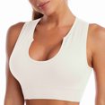 thumbnail image 4 of AherBiu Workout Tops for Women Crop Tank Tops Ribbed Wireless Stretchy Yoga Cami Sports Bras Bralettes, 4 of 7