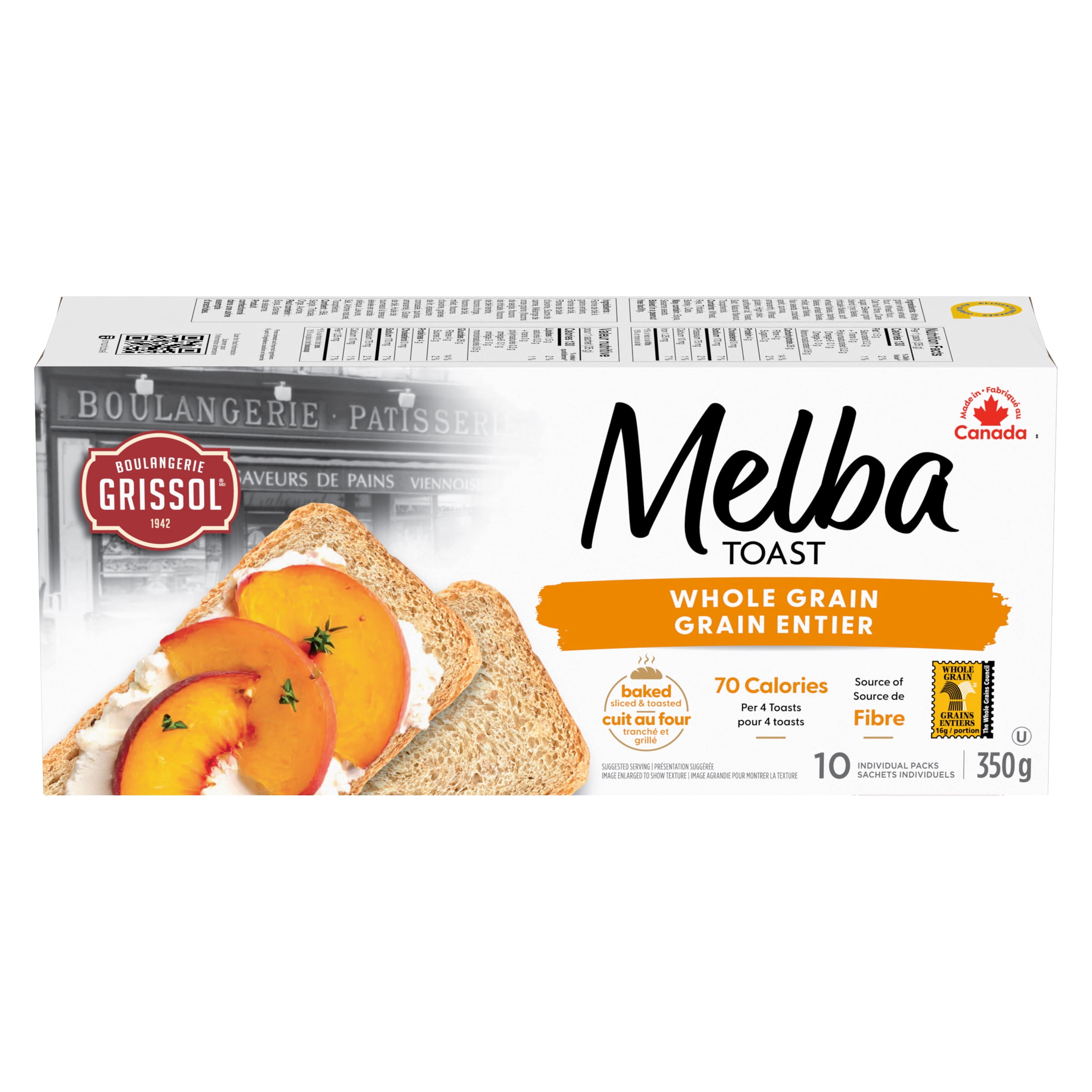 Boulangerie Grissol Melba Toast Whole Grain, Dare