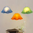 thumbnail image 2 of BELOVING Modern Flower Shaped Ceiling Pendant Light Lamp Shade Chandelier Blue, 2 of 10