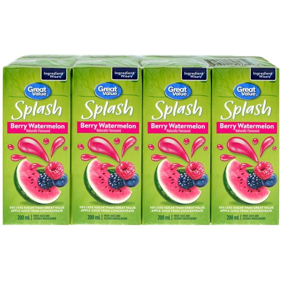 Berry Watermelon Great Value Splash 8x200ml