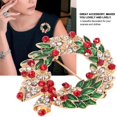 thumbnail image 1 of Clothes Accessory Round Shape Rhinestone Fashion Brooch, Christmas Style Brooch, for Girlfriend Women Girl Friends, 1 of 8