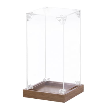 Acrylic Display Case, 4''x4''x8'' Clear Display Box Assemble Dustproof Storage for Collectibles Action Figures