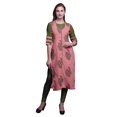 thumbnail image 1 of Bimba Kurti Droite Décontractée Imprimée Haut à Manches 3/4 Longue Kurta Robe pour Femmes, 1 of 6