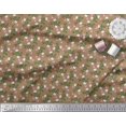 thumbnail image 2 of Soimoi Brown Poly Georgette Fabric Leaves,Insect & Floral Artistic Print Fabric by Yard 52 Inch Wide, 2 of 3