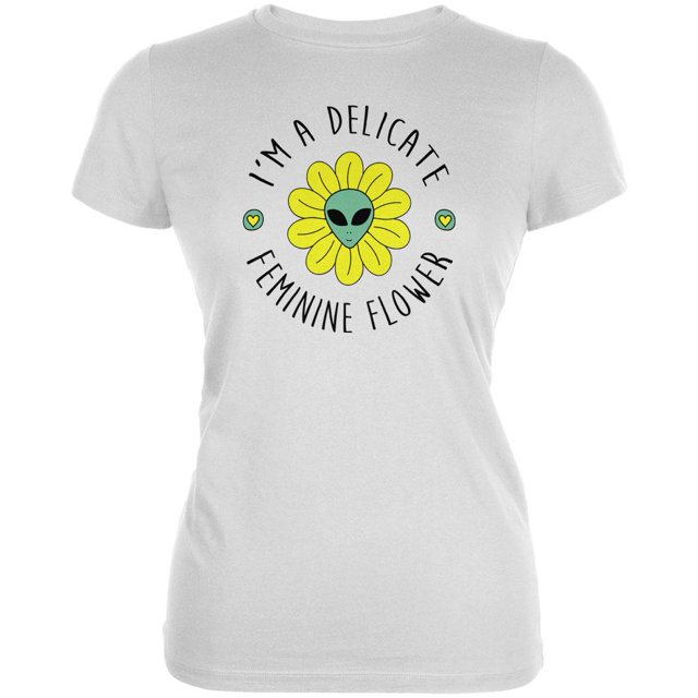 Halloween Je Suis une Fleur Féminine Délicate T-Shirt Doux Juniors Alien