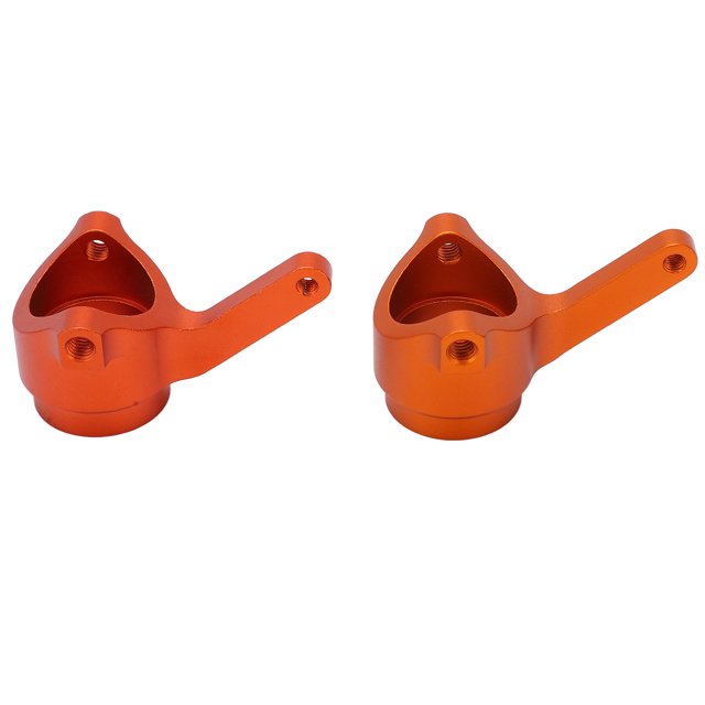 ANGGREK 2Pcs RC Godet de Direction en Alliage d'Aluminium CNC Porte-Moyeu de Direction pour ZD Racing 1/7 Orange, RC Knuckle de Direction