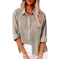 thumbnail image 2 of Timegard Chemises à Manches Longues pour Femmes Grande Taille en Coton et Lin Hauts Légers Automne Décontracté Blouse Ample, 2 of 8