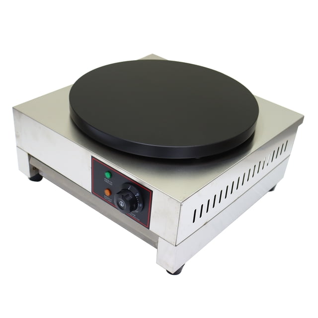 15.75Inch Single Head Electric Crepe Maker Commercial Pancake Baking Machine Non-Stick Adjustable Temperature 110V