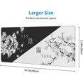 thumbnail image 2 of Japanese Black White Cherry Blossom Gaming Mouse Pad XL Extended Large Mousepad with Nonslip Rubber Base Stitched Edges Laptop Computer Keyboard Desk Mat for Office Home Gamer, 2 of 5