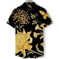 thumbnail image 2 of Chemises pour Hommes Manches Courtes Boutons Décontractés Imprimé Plage Chemise Col Rabattu Manches Courtes Blouse Chemises en Lin Manches Courtes Chemises Décontractées Manches Courtes, 2 of 3
