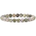 thumbnail image 1 of Bracelet Extensible Unisexe en Perles Rondes 8 mm en Jaspe de Paix Naturel, 1 of 2