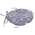 thumbnail image 4 of Vargottam Coussins Ronds pour Chaise Bistro Intérieur/extérieur, Impression en Blocs, Coussins de Chaise Bistro de 15 Pouces, Coussin de Siège Imperméable pour Maison/bureau - Ensemble de 2 (Violet Bleuâtre), 4 of 7