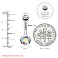 thumbnail image 3 of BodyJ4You 6PCS Belly Button Rings 6 Replacement Balls 14G Stainless Steel Aurora CZ Navel Body Jewelry, 3 of 6