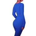 thumbnail image 4 of Fortune Women Bodysuits Ribbed Knit Bodycon Jumpsuits Long Sleeve One Piece Romper, 4 of 9