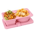 thumbnail image 4 of Silicone Reusable Double Compartment Snack Container with Lid, Collapsible Bento Box for Sauces, Condiments, and Snacks, Leak-Proof and Dishwasher Safe for Travel, School, and Office, 4 of 8