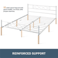 thumbnail image 3 of Fullfurnique Simple Metal Platform Bed Frame with Headboard and Footboard, Queen, White, 3 of 7