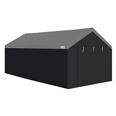 Caravan Canopy Domain Parois Latérales de Tente d'Abri d'Auto 10 X 20 Pi, Noir (Toit et Auvent Non Inclus)