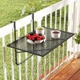 thumbnail image 2 of Costway Table de Balcon sur Rambarde avec Crochets Réglables, Table Suspendue Pliante pour Terrasse, Support pour Plantes, 2 of 10