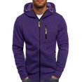 thumbnail image 1 of MesaSe Mens Hooded Sweater Coat With Solid Color Zipper Pocket In Autumn And Winter, 1 of 5