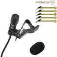 thumbnail image 3 of Black Lavalier Lapel Microphone 3.5mm XLR 3-Pin XLR 4-Pin for Wireless System, 3 of 5