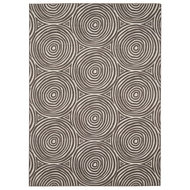 Tapis d'extérieur lavable Ocoee ivoire & marron 7 pi x 9 pi