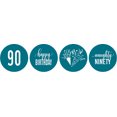 thumbnail image 2 of Darling Souvenir 190 Pcs Naughty Ninety Birthday Theme Stickers chocolate Labels-Teal Blue, 2 of 2