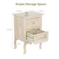 thumbnail image 4 of Ktaxon Nightstand End Table with 2 Drawer, Wood Finish, 4 of 8