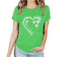 thumbnail image 2 of Meichang T-Shirts de la Saint-Valentin pour Femmes Hauts Mignons Imprimé Cœur Vacances Col Rond Hauts Décontractés Manches Courtes Cadeaux T-Shirts Blouses Liquidation de Printemps, 2 of 3