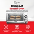 thumbnail image 2 of Kitchen Elite Toaster Oven Compact Countertop & Stainless Steel Tray, Black, 2 of 10