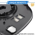 thumbnail image 4 of Unique Bargains 1 Set Mirror Glass Replacement for Dodge for Ram Promaster 1500 2500 3500 2014-2021 Right Passenger Side Upper Part W/ Backing Plate, 4 of 6