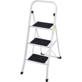 thumbnail image 1 of WAYPLUS 330lb Capacity 3 Step Steel Ladder, Folding Portable Step Stool w/ Non-Slip Feet, Rubber Pads, 1 of 7