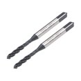 thumbnail image 1 of Unique Bargains M3 x 0.5 Spiral Flute Thread Tap, Metric Machine Threading Tap HSS Nitriding Coated, Round Shank with Square End, 2pcs, 1 of 7