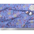 thumbnail image 3 of Soimoi Blue Georgette Viscose Fabric Floral & Scroll Abstract Decor Fabric Printed Yard 42 Inch Wide, 3 of 3
