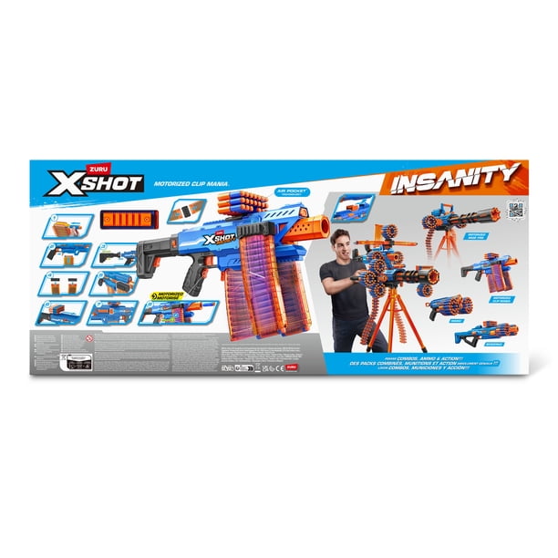 XSHOT Insanity Motorized Clip Mania (72 Darts) by Zuru - Walmart.ca