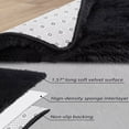 thumbnail image 4 of GlowSol 3'x5' Black Fluffy Area Rugs for Living Room Bedroom Solid Soft Faux Area Rug Indoor Shag Rug Modern Nursery Rug Carpets, 4 of 7