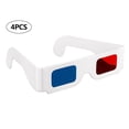 thumbnail image 1 of Amdohai 4 Pcs Lunettes en Carton 3D Anaglyphe Rouge et Cyan Lunettes Carte Blanche pour Visionnement 3D, 1 of 8