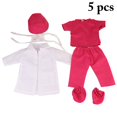 thumbnail image 3 of Ensemble de 6 Pcs Tenue d'Infirmière pour Poupée Vêtements de Poupée Fournitures pour Poupée de 18 Po, 3 of 10