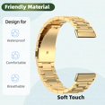thumbnail image 4 of REQO Compatible with Fitbit Versa 4 / Sense 2 Bands, Stainless Steel Watch Band with TPU Case Breathable Protective Design for Men Women, 4 of 6