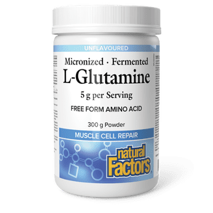 Natural Factors Micronized Fermented L-glutamine 5 g 300 g Poudre