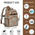 thumbnail image 3 of Ethnic Colorful Art Paisley Design Student Backpack Adjustable Shoulder Straps Chest Buckle Lightweight Durable School Backpack, 3 of 4