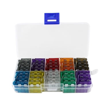Yeacher 100pcs Assortment Car Standard Blade Fuses 2A 3A 5A 7.5A 10A 15A 20A 25A 30A 35A for Vehicle Motorcycle Boat Truck