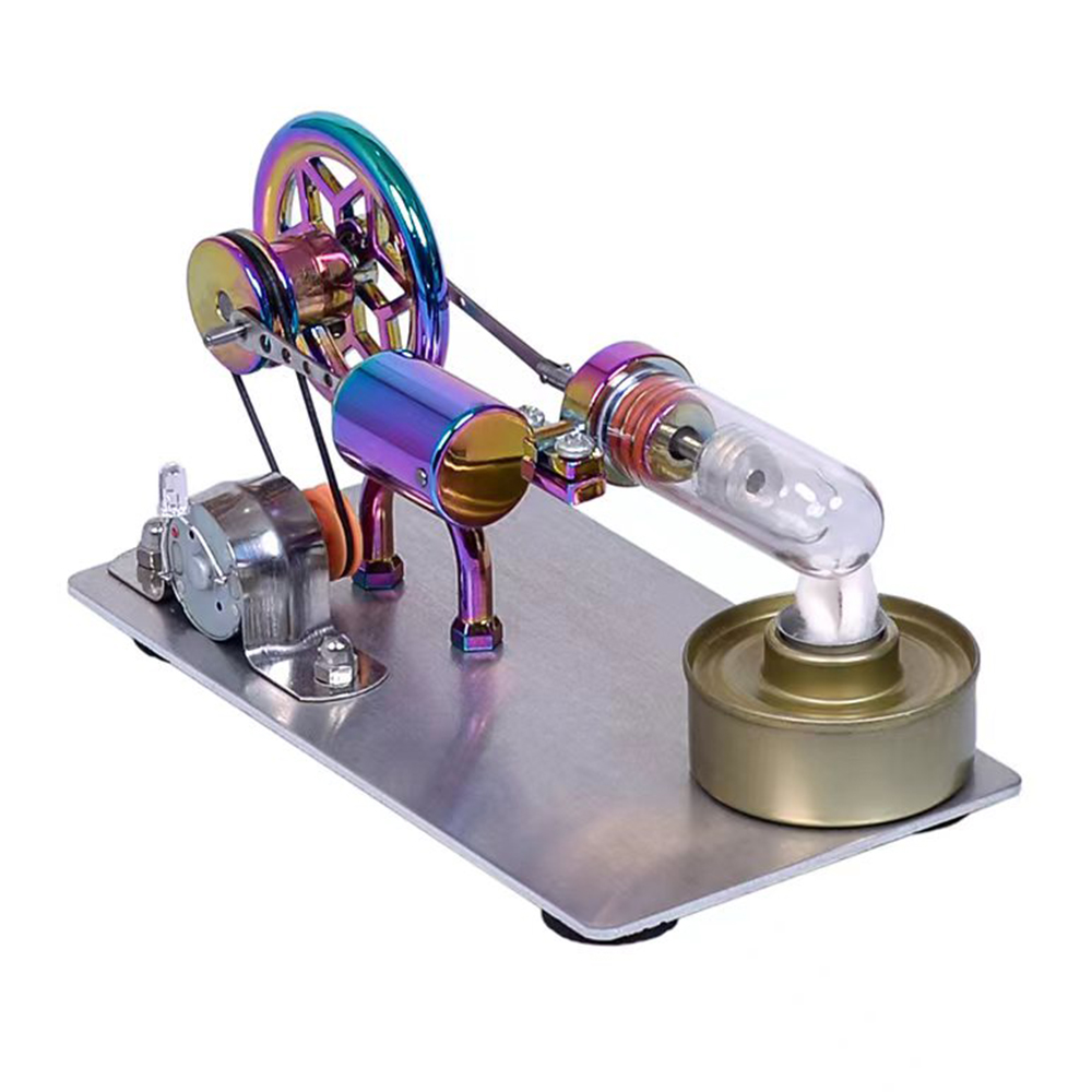 Stirling Engine Générateur électrique Modèle LED Volant d'inertie Expérience scientifique pour adultes et enfants