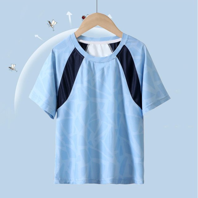 hengsof T-Shirt de Sport d'Été pour Filles en Soie Glacée Confortable et Respirant à Manches Courtes Col Rond Haut Évacuant l'Humidité T-Shirt de Sport