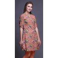 thumbnail image 2 of Bimba Kurtis Indiennes Courtes pour Femmes Tunique Imprimée Chemise à Manches Roulées, 2 of 6
