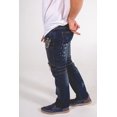 thumbnail image 3 of Jeans à Fermeture Éclair pour Hommes, Coupe Ajustée, Droit, Mode, Extensibles, Style Biker, Skinny Détruit, 3 of 7