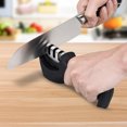 thumbnail image 4 of Knife Sharpener, 3 Slots Wear  Sharpening Stone Easy Operation Portable High Efficiency Stainless Steel  for Metal Kitchen Knives, 4 of 8