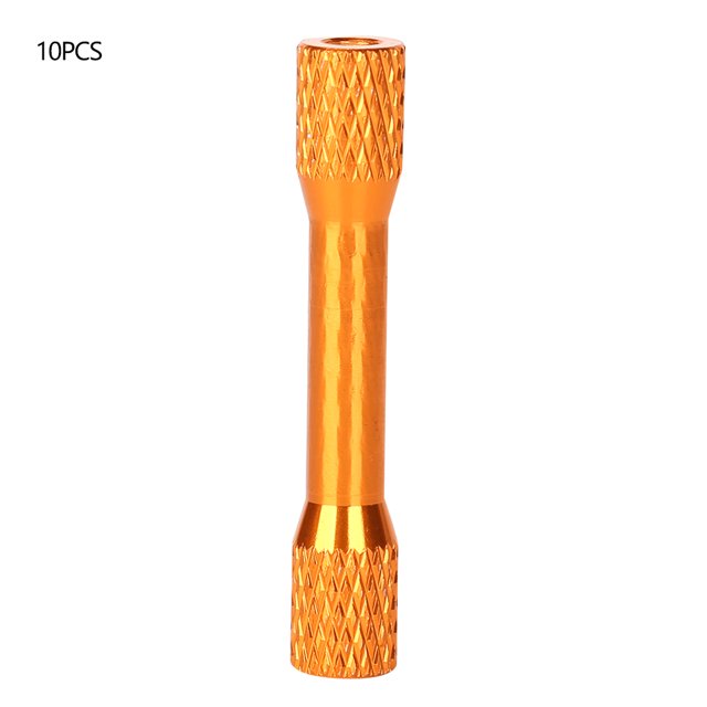 10 Pcs Standoff M3x35mm Anodized Aluminum Alloy Internal Thread Column Spacer For DroneOrange