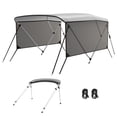 thumbnail image 1 of 3 Bow Bimini Tops for Boats, Bimini Top Cover with 2 Support Poles & 2 Straps, Mesh Sidewalls, Storage Boot, Frame, 1 of 5